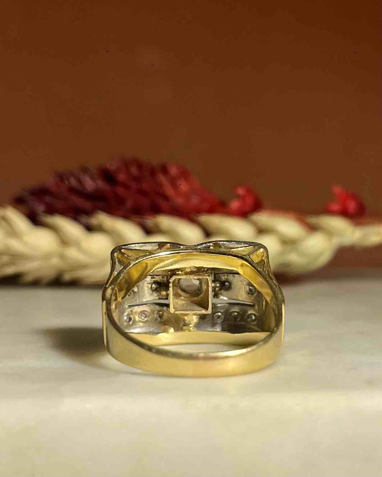 Vintage "Maïa" Diamond Tank Ring