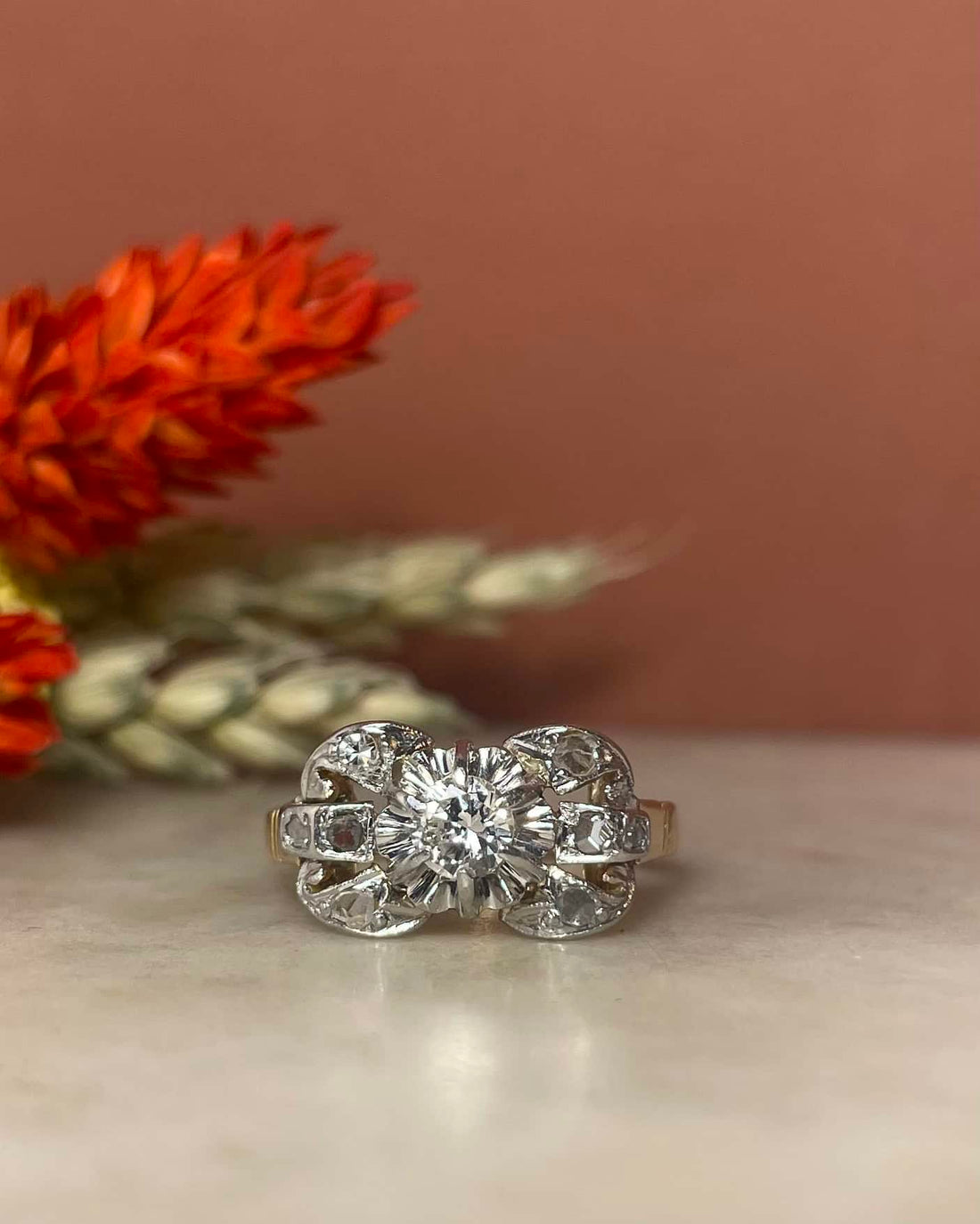 Bague Vintage Tank Diamants &quot;Arsène&quot;