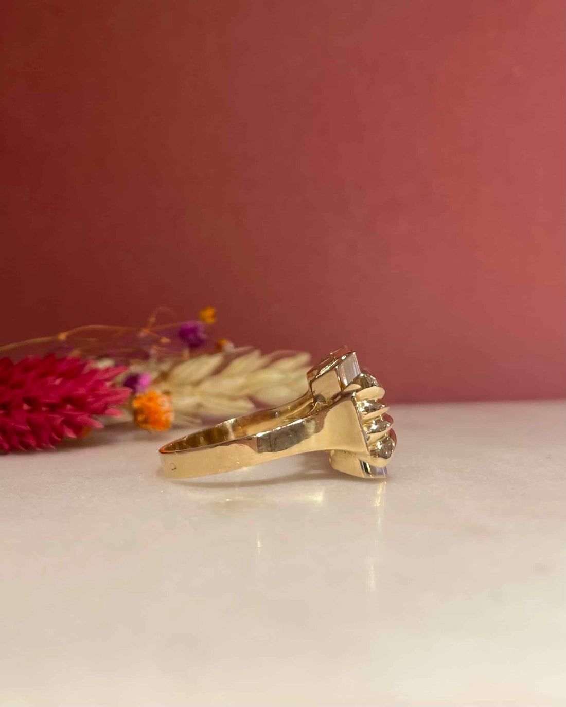 &quot;Romeo&quot; Diamond Tank Ring