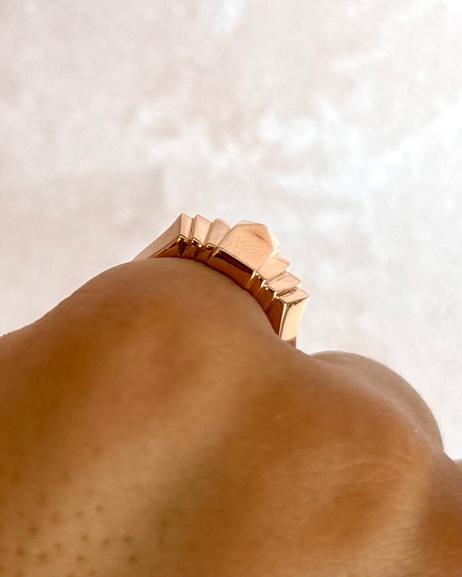 Bague Tank Or Jaune 6.33g "Malika" - Elliade Paris