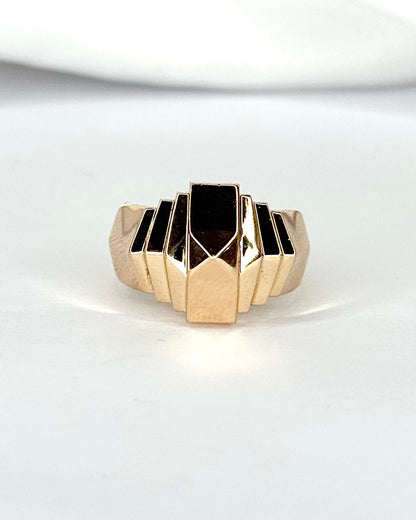 Bague Tank Or Jaune 6.33g "Malika" - Elliade Paris