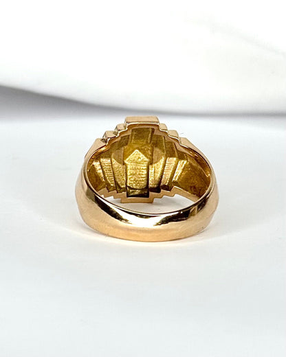 Bague Tank Or Jaune 6.33g "Malika" - Elliade Paris