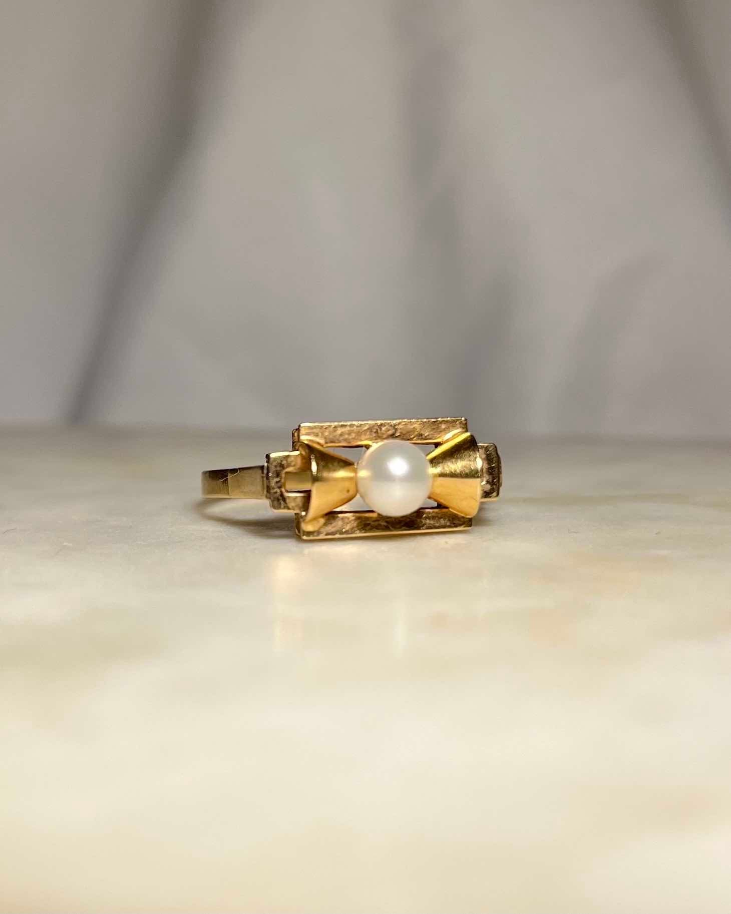 Bague Tank Perle "Aurore" - Elliade Paris