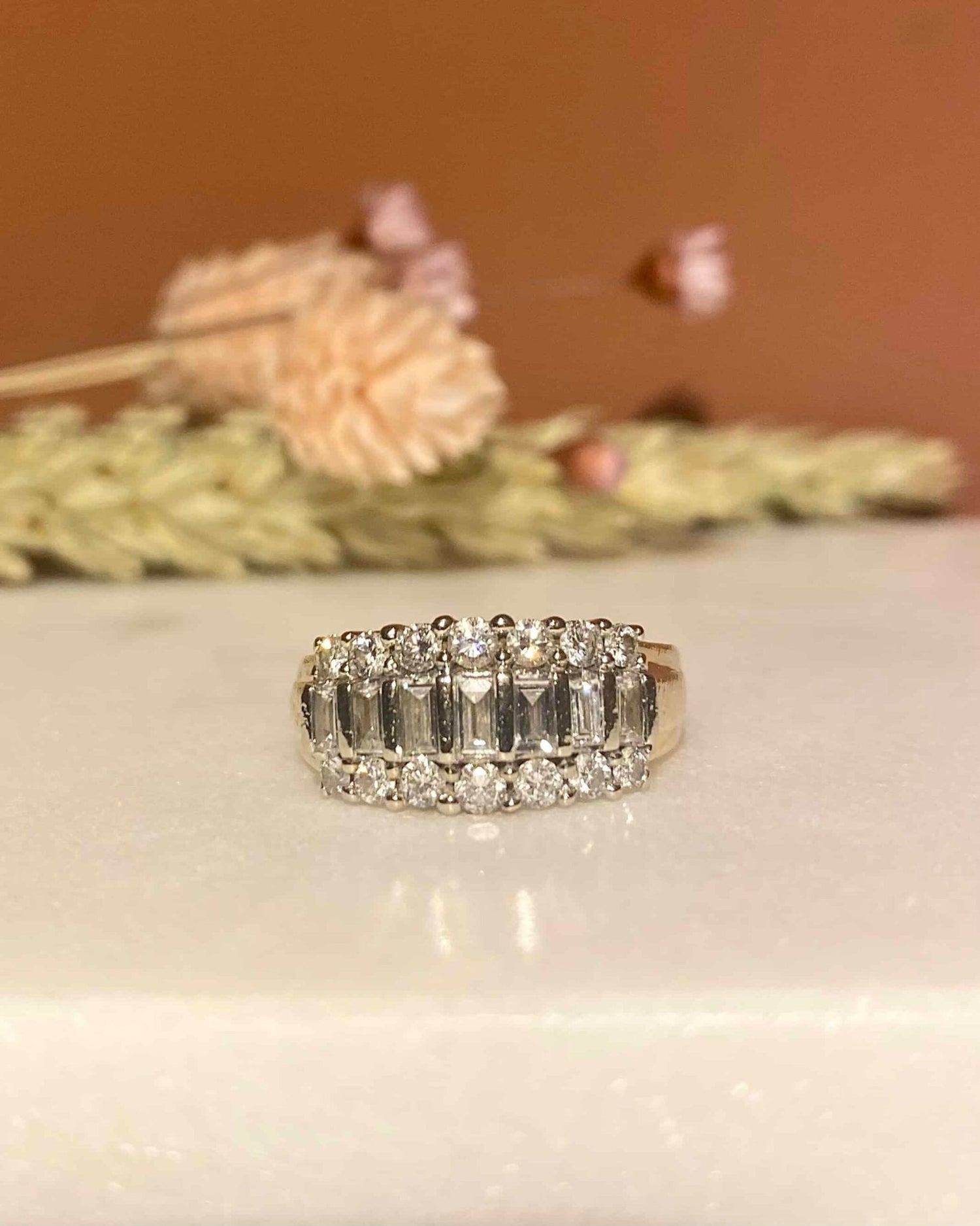 Bague Tank Rivière 21 Diamants 1.14 carat &quot;Kimberly&quot; - Elliade Paris