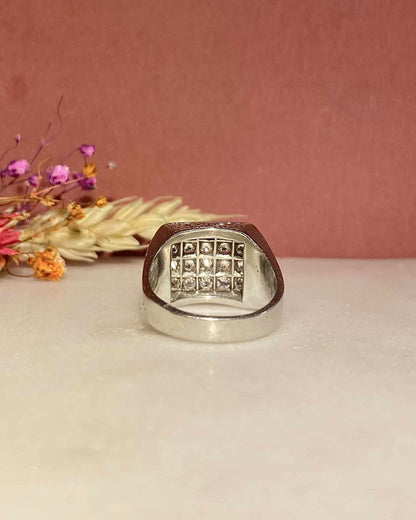 Bague Tank Vintage 20 Diamants 1 carat &quot;Danaé&quot; - Elliade Paris