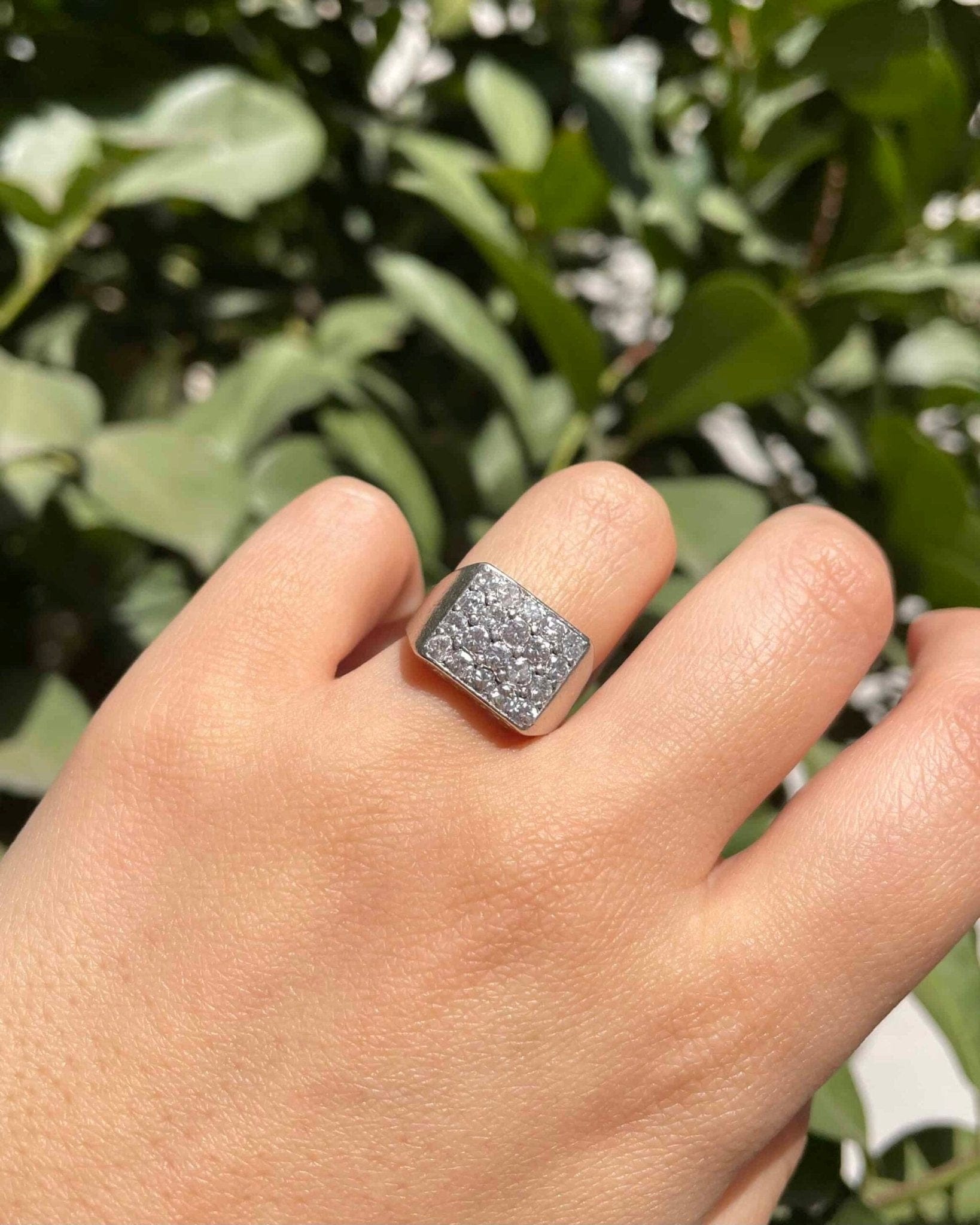 Bague Tank Vintage 20 Diamants 1 carat "Danaé" - Elliade Paris