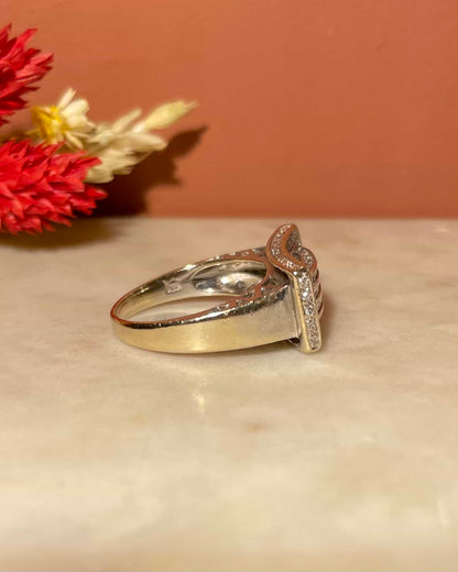 Bague Vintage Tank 124 Diamants &quot;Alyssa&quot;
