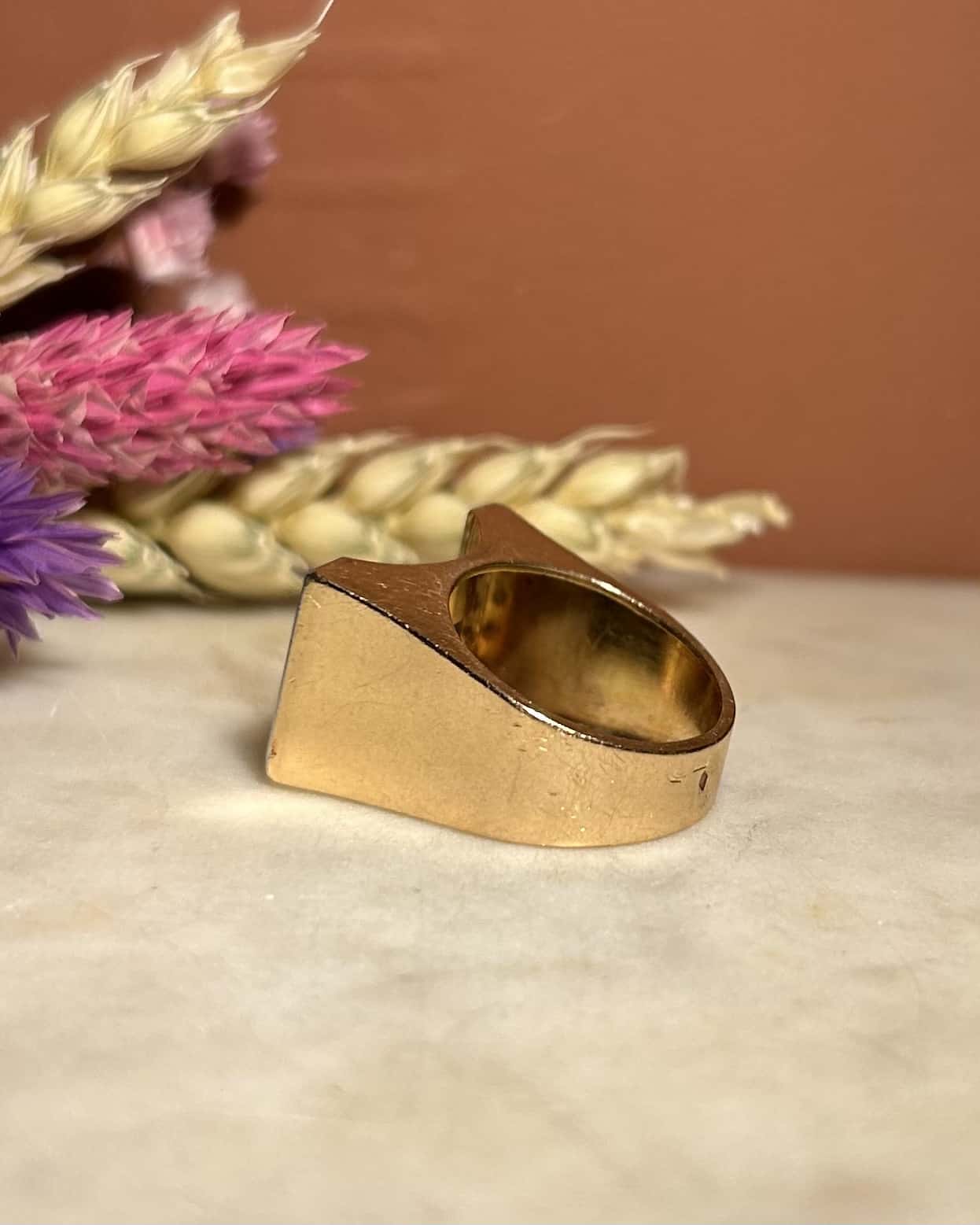 Bague Tank Vintage Diamants "Jayna" - Elliade Paris