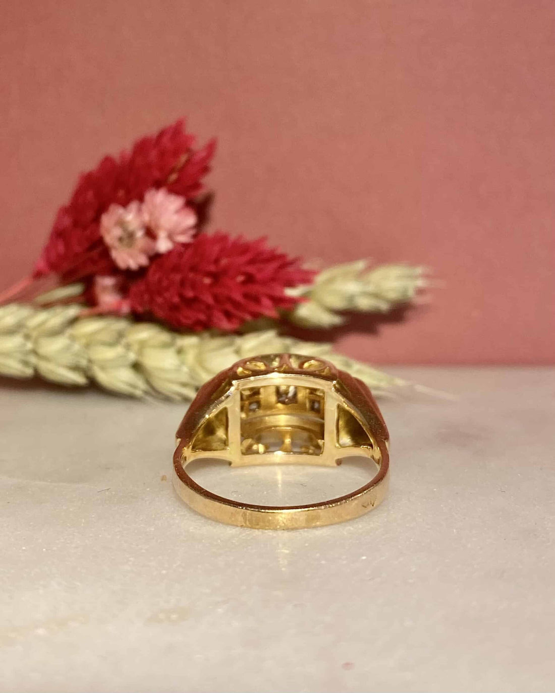 Vintage Tank Diamond Ring in Gold 5.51g &quot;Skylar&quot;