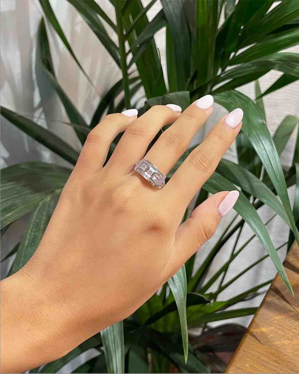 Bague Tank Art-Déco 21 Diamants "Laurène"