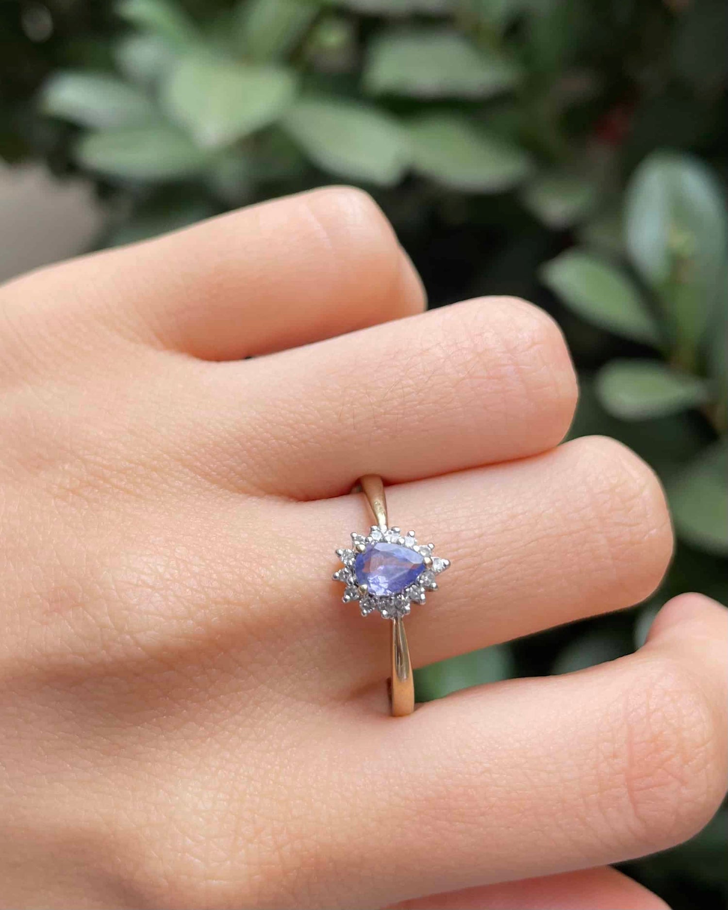 Bague Marguerite Tanzanite 0.40 carat &amp; Diamants  &quot;Chedine&quot;