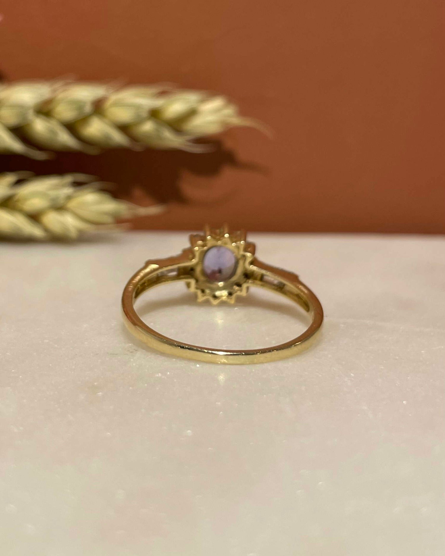 &quot;Josie&quot; 0.45 Carat Tanzanite &amp;amp; 16 Diamond Daisy Ring