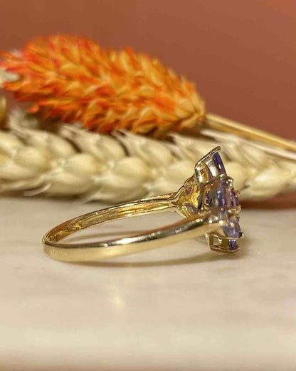 Bague Tanzanites &amp; Diamants &quot;Cléophée&quot; - Elliade Paris