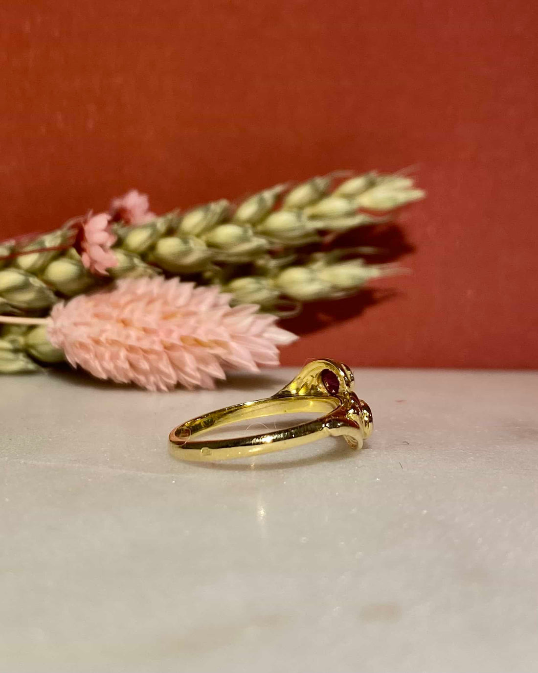 Bague Toi &amp; Moi Rubis et Émeraude &quot;Charlie&quot;