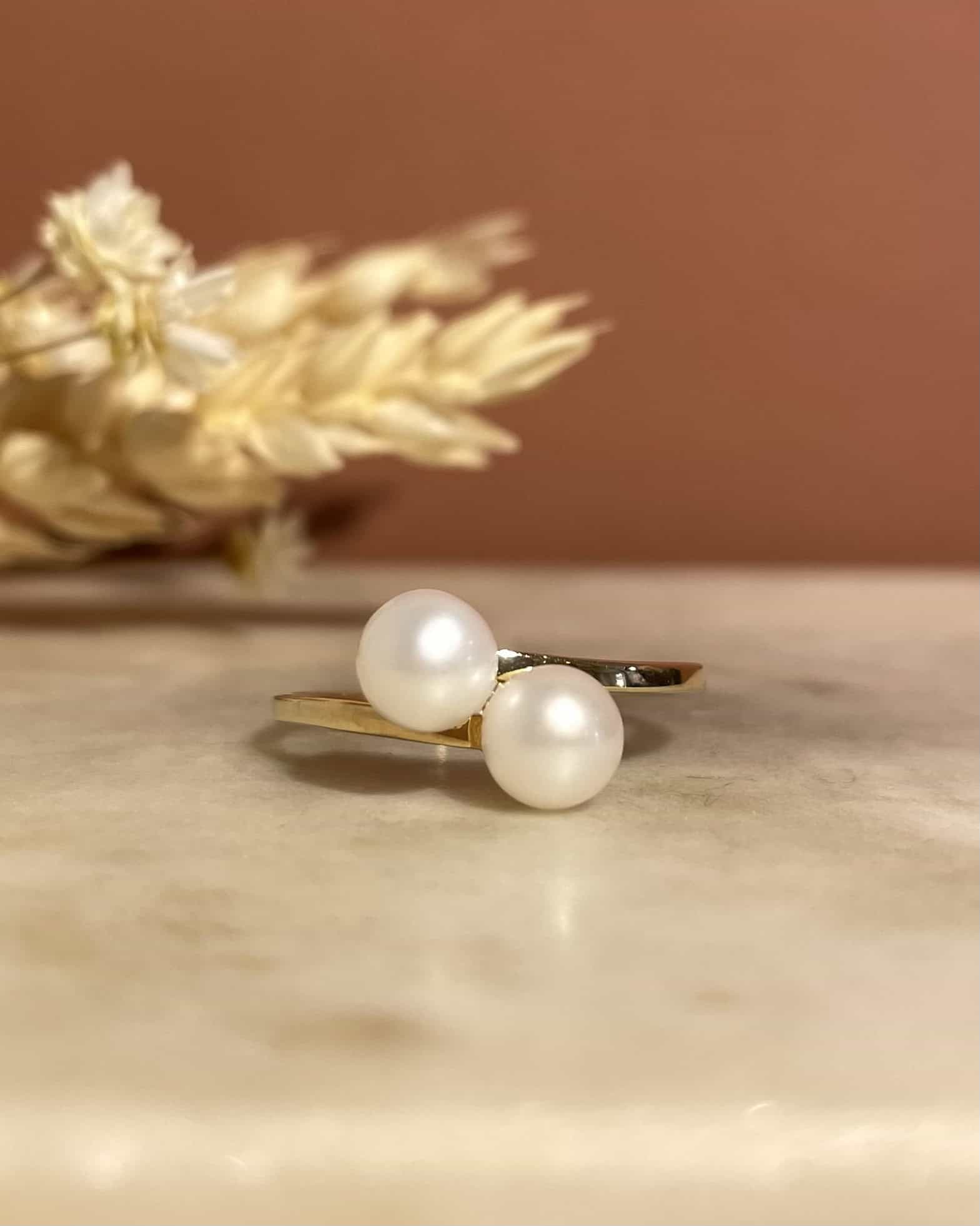 Bague Toi &amp; Moi Perles "Pearla" - Elliade Paris