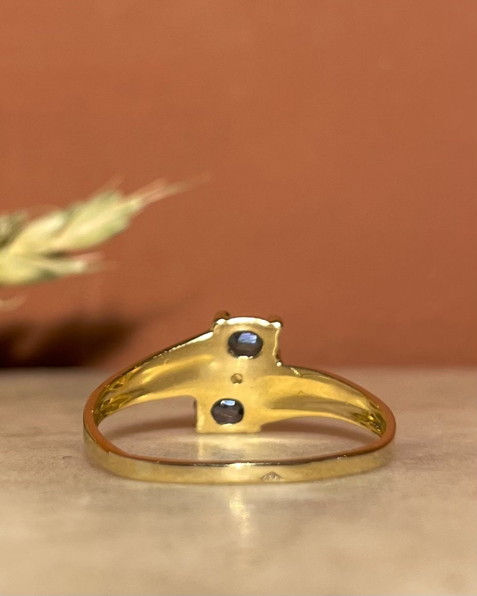 Bague Toi et Moi Saphirs &amp; Diamant "Leonara" - Elliade Paris