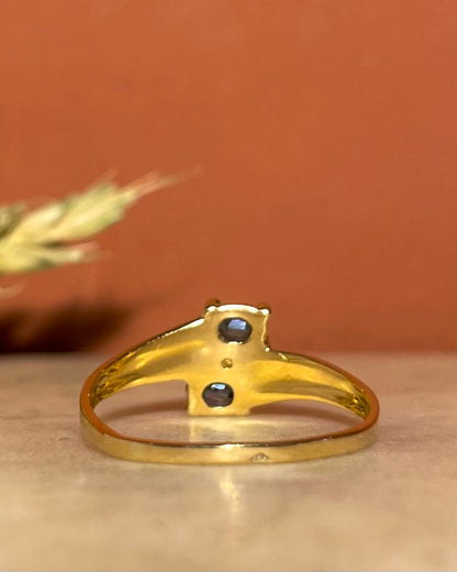 Bague Toi et Moi Saphirs &amp; Diamant &quot;Leonara&quot; - Elliade Paris