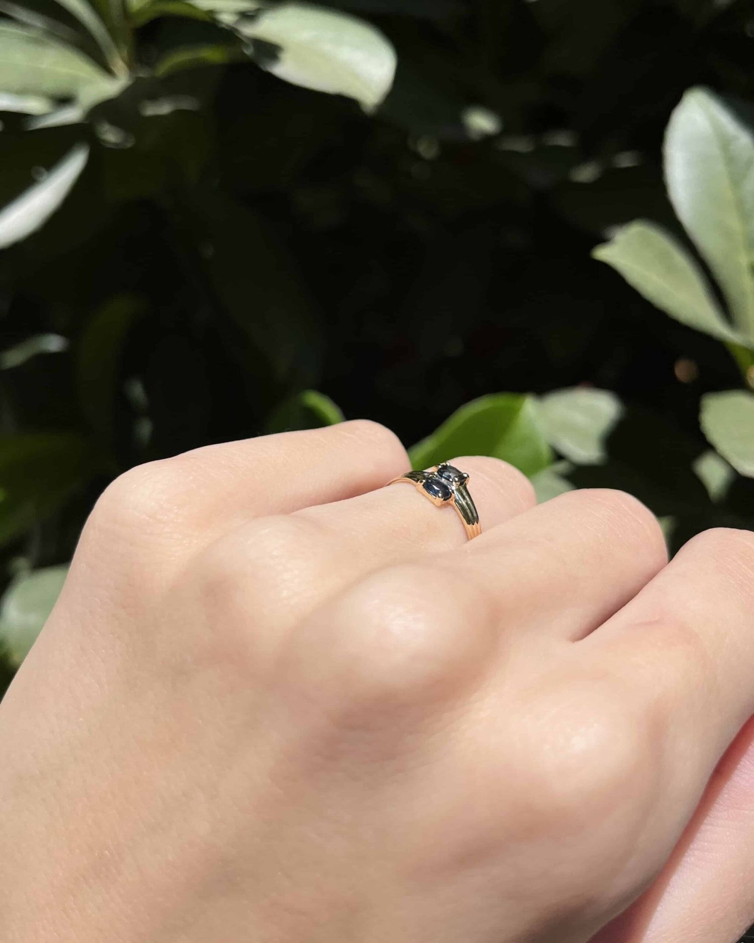 Bague Toi et Moi Saphirs &amp; Diamant &quot;Leonara&quot; - Elliade Paris