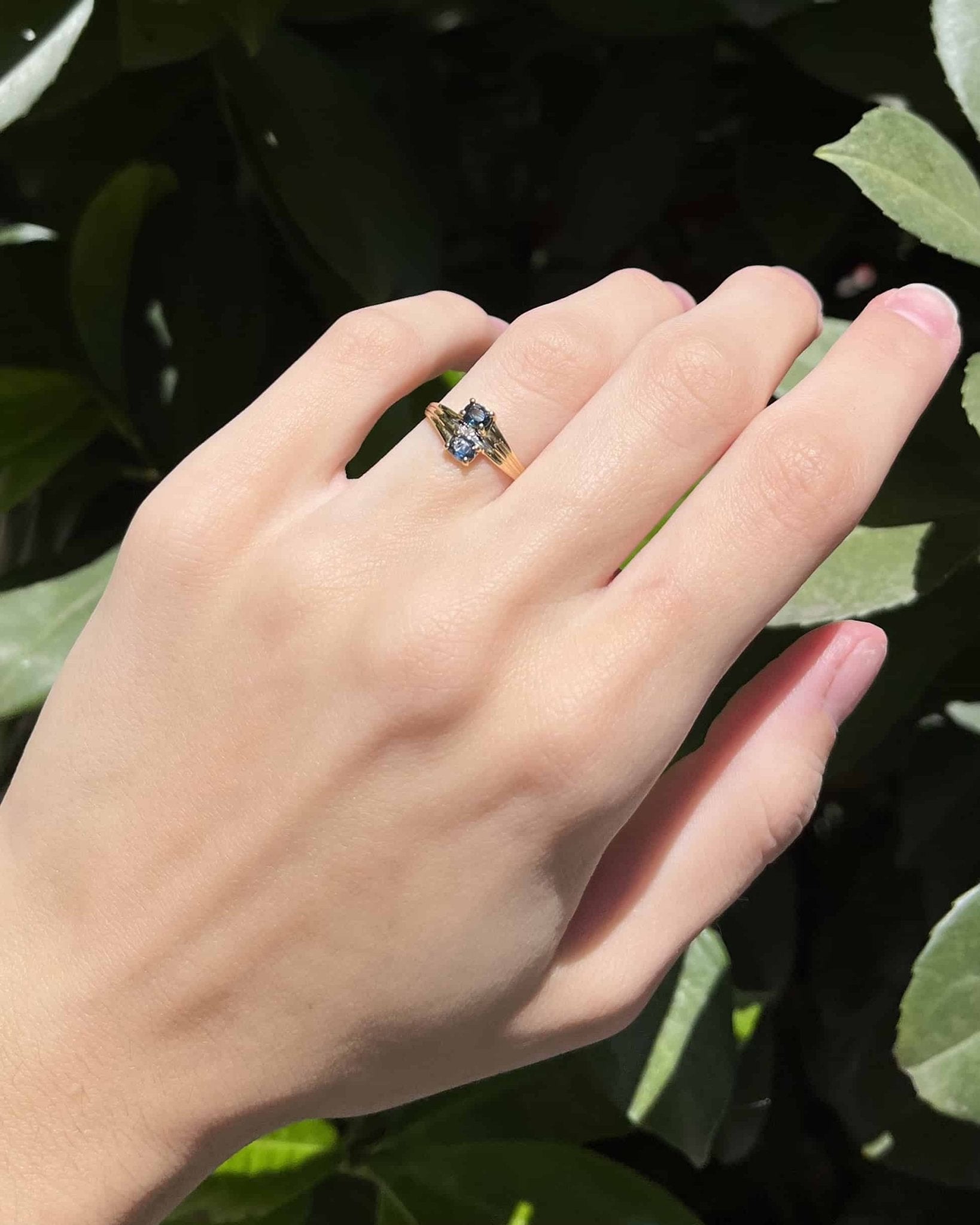 Bague Toi et Moi Saphirs &amp; Diamant "Leonara" - Elliade Paris