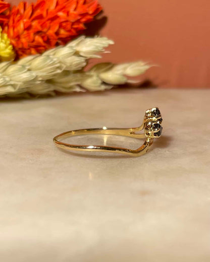 Bague Toi et Moi Saphirs &amp; Diamant &quot;Linea&quot; - Elliade Paris