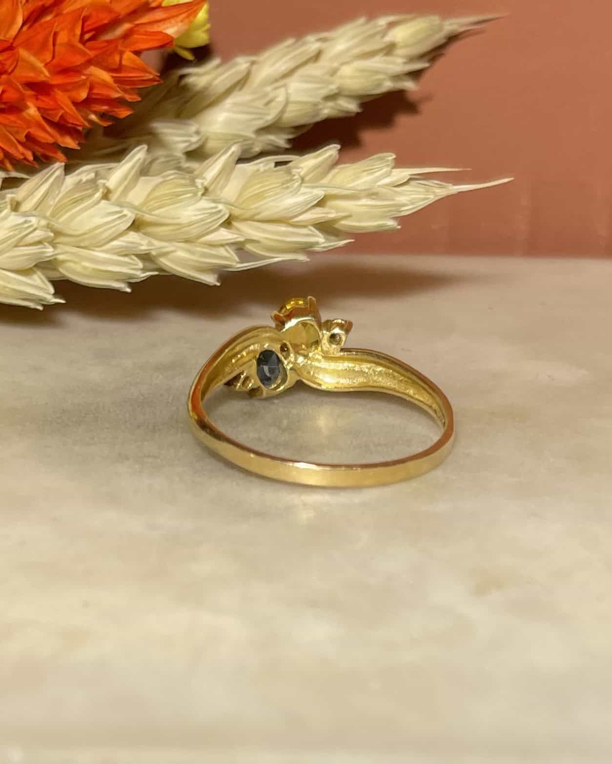 Bague Toi et Moi Saphirs &amp; Diamants "Eliodora" - Elliade Paris