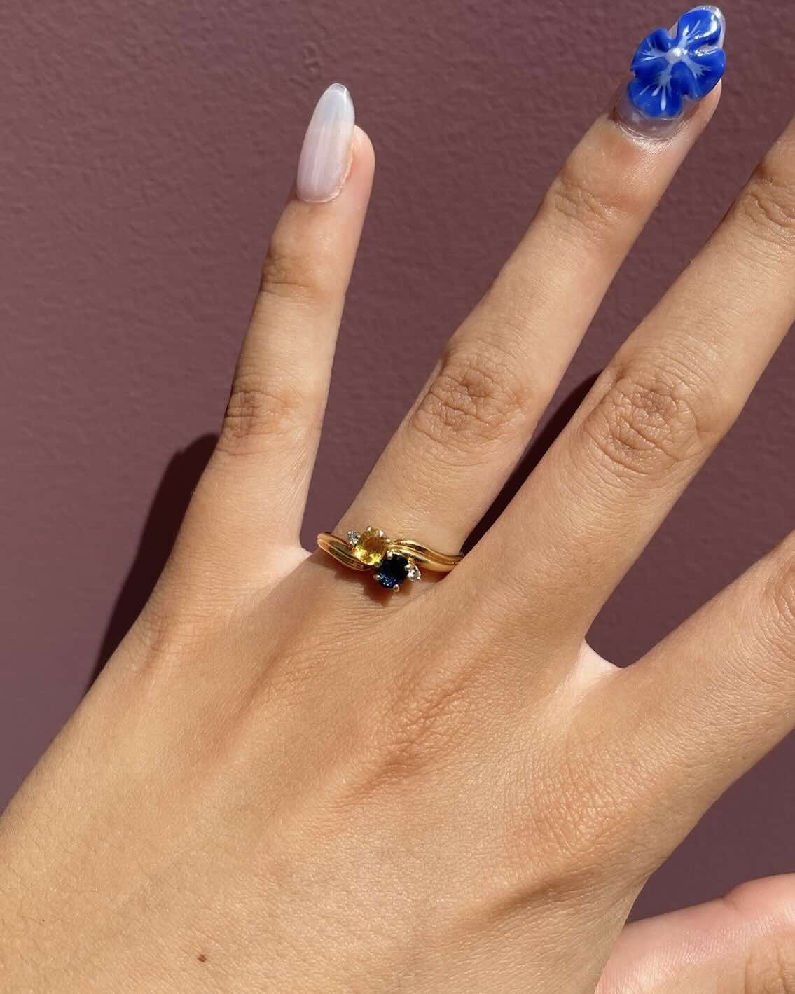 Bague Toi et Moi Saphirs &amp; Diamants &quot;Eliodora&quot; - Elliade Paris