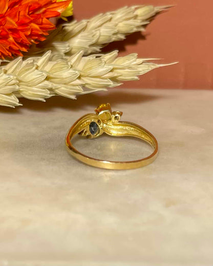 Bague Toi et Moi Saphirs &amp; Diamants &quot;Eliodora&quot; - Elliade Paris