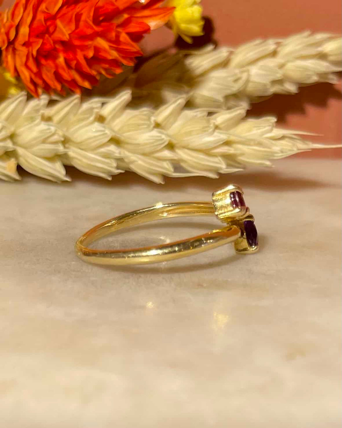 Bague Toi & Moi Améthystes "Becky"