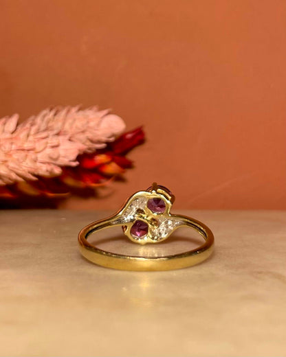 Bague Toi &amp; Moi Améthystes &amp; Diamants &quot;Olive&quot; - Elliade Paris
