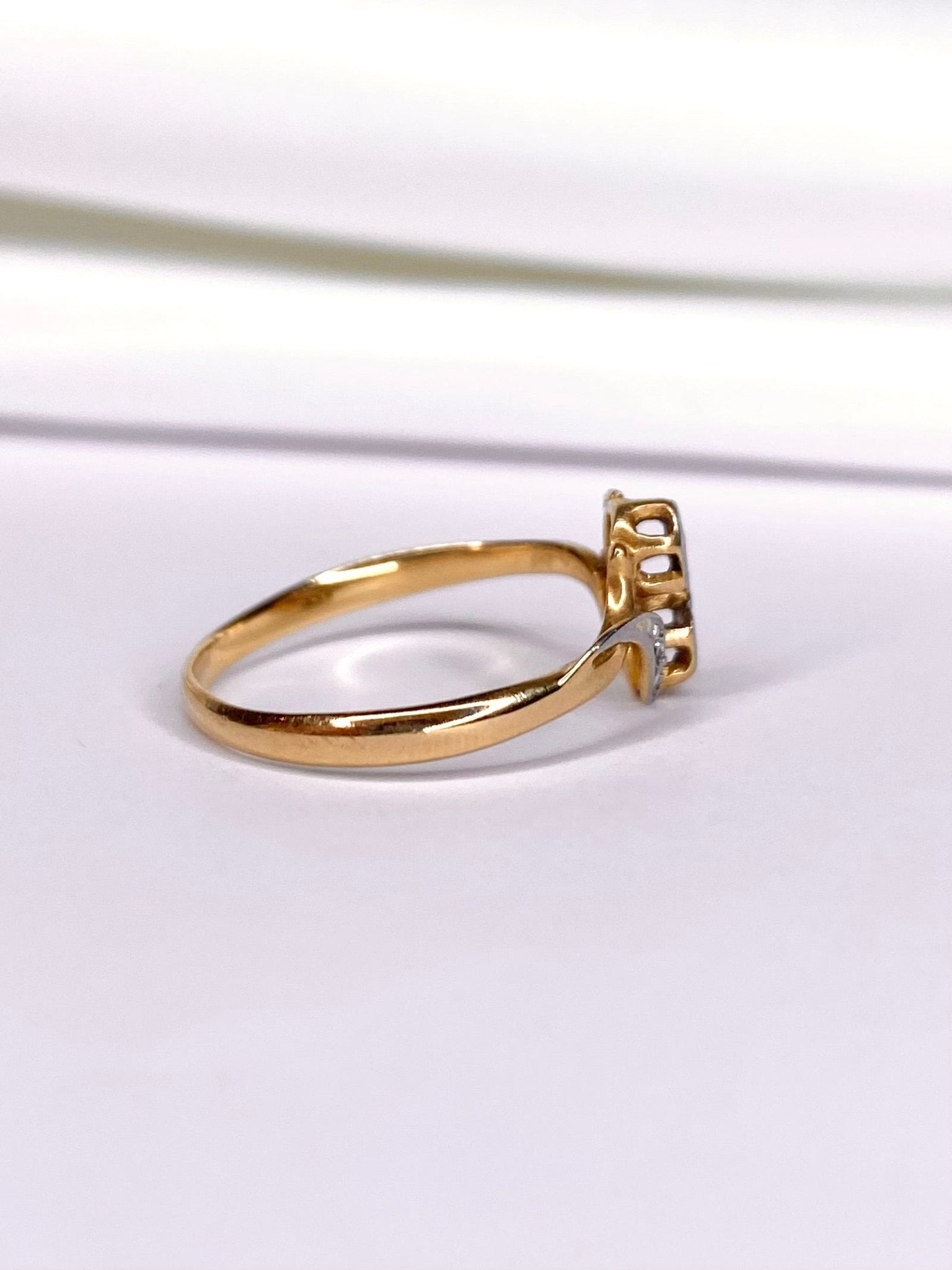 Bague Toi &amp; Moi Art Nouveau Diamants "Vanessa" - Elliade Paris