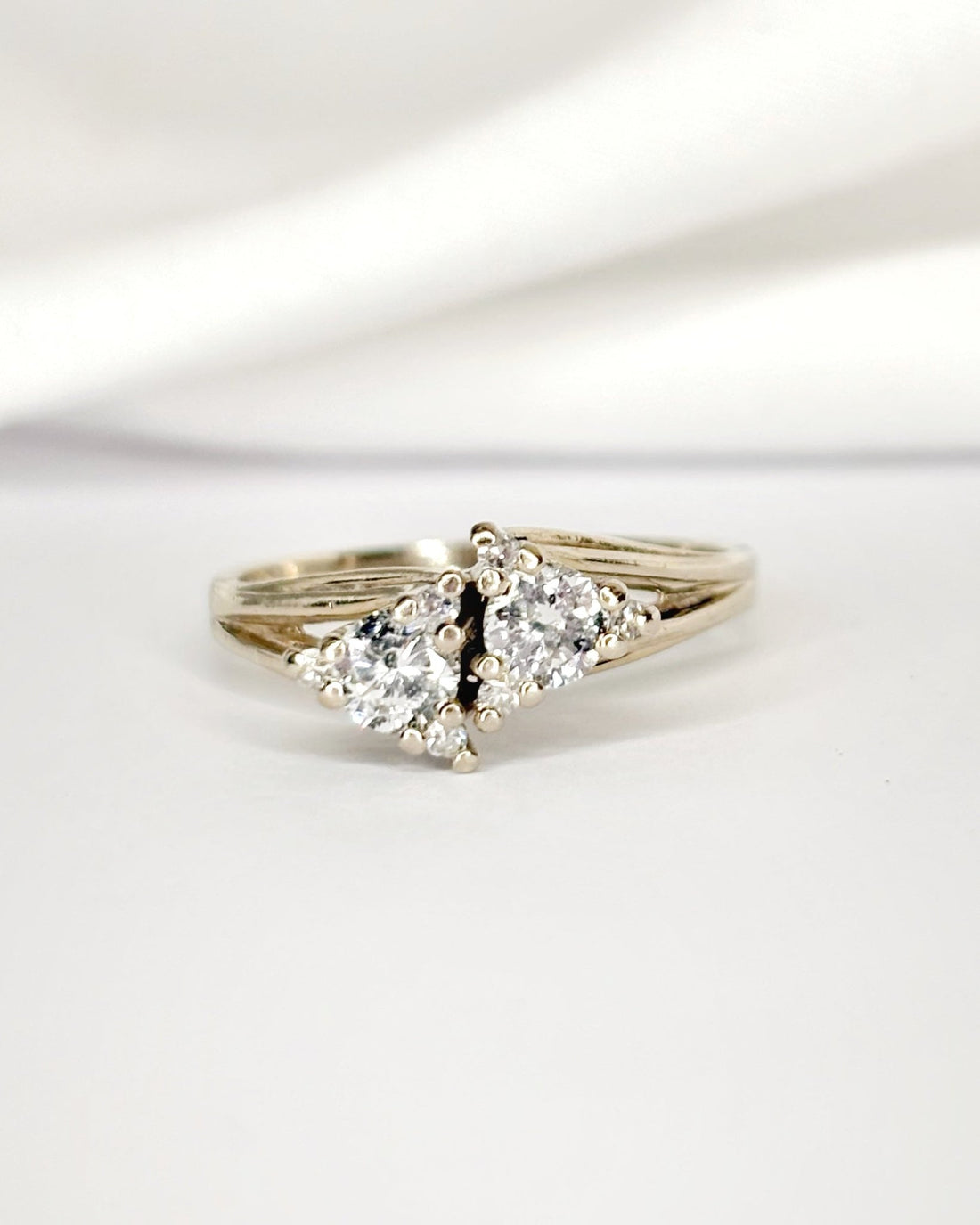 Bague Toi &amp; Moi Diamants 0.66 carat "Alessia" - Elliade Paris