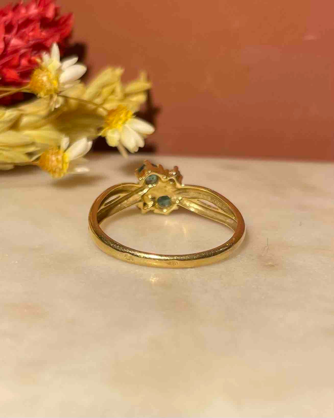 Bague Toi &amp; Moi Émeraudes &amp; Diamants "Diandra" - Elliade Paris
