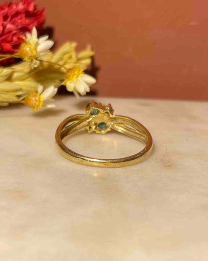 Bague Toi &amp; Moi Émeraudes &amp; Diamants &quot;Diandra&quot; - Elliade Paris