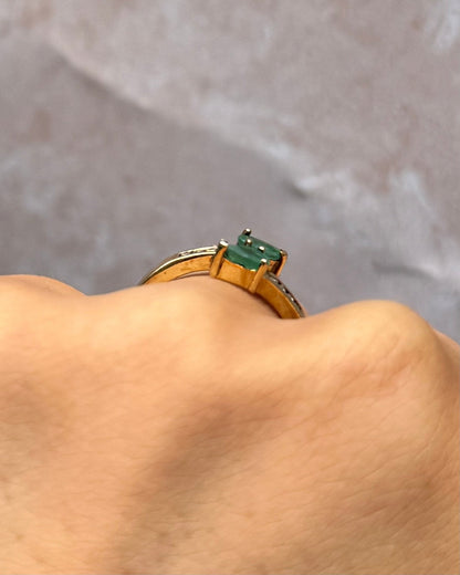 Bague Toi &amp; Moi Émeraudes &amp; Diamants "Soline" - Elliade Paris