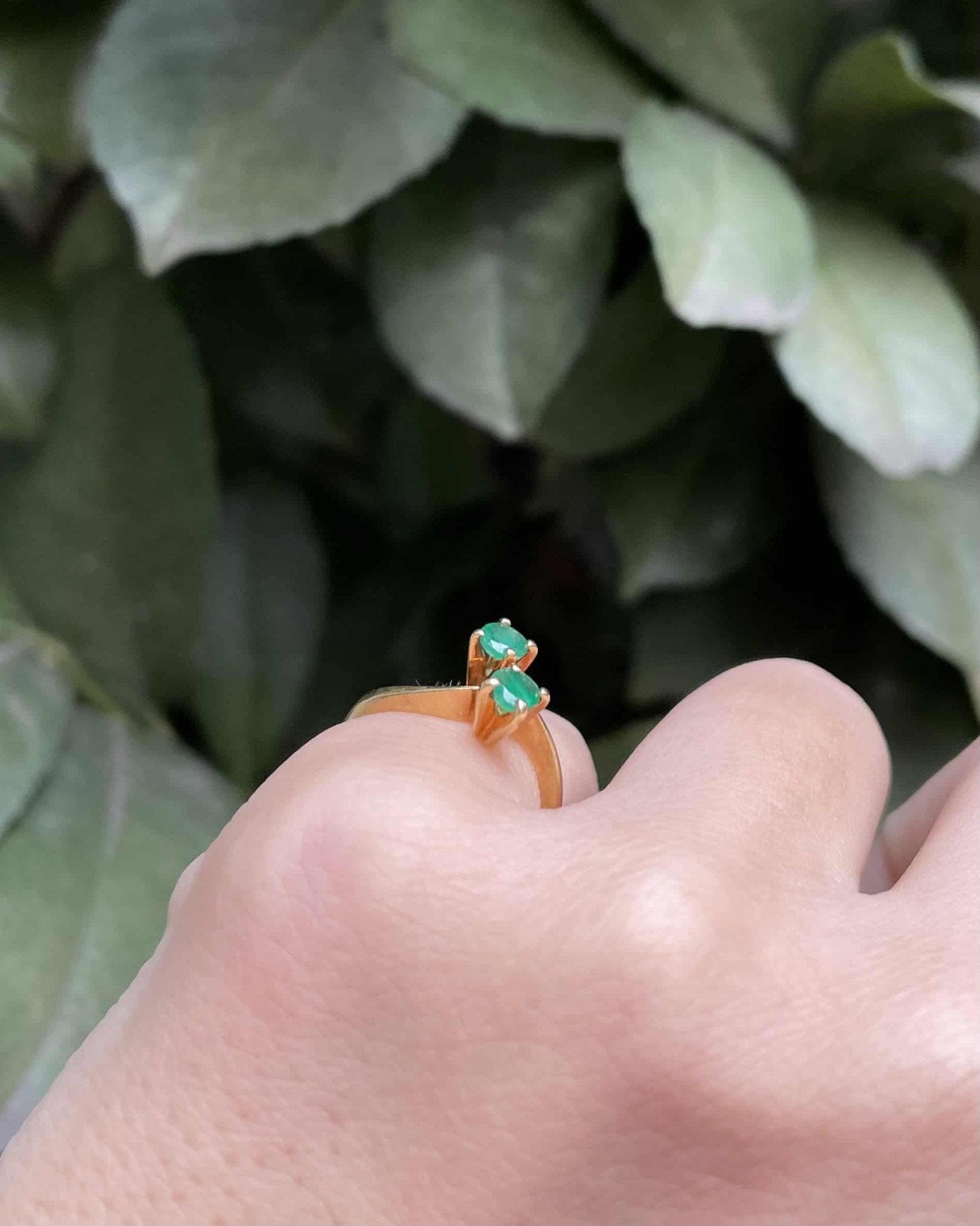 Bague Toi &amp; Moi Emeraudes "Ganaelle" - Elliade Paris