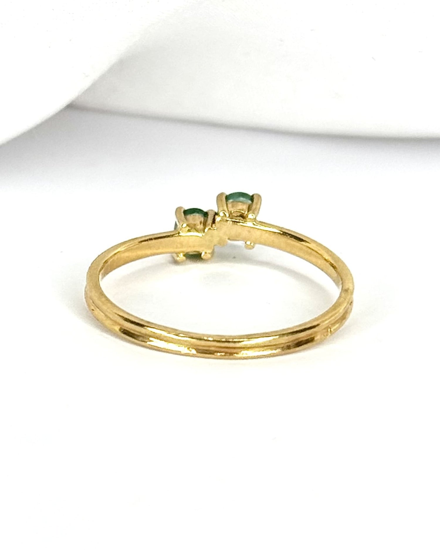 Bague Toi &amp; Moi Émeraudes "Mariane" - Elliade Paris