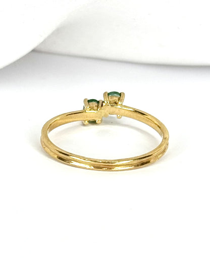 Bague Toi &amp; Moi Émeraudes "Mariane" - Elliade Paris