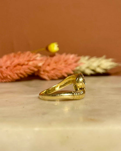 Bague Toi &amp; Moi Jonc Emeraude et Diamant 0.40 carat &quot;Sierra&quot; - Elliade Paris