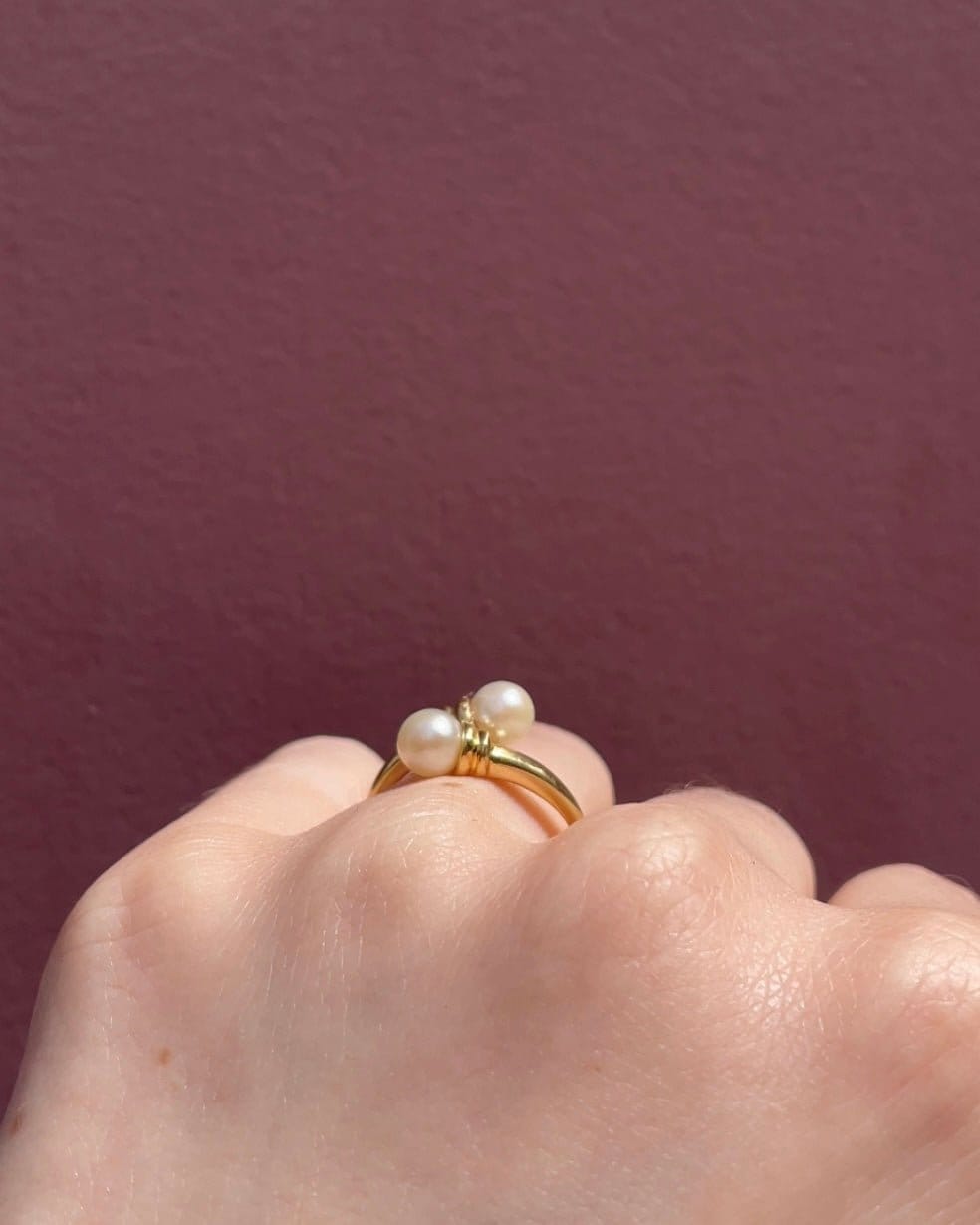 Bague Toi &amp; Moi Perles "Prunelle" - Elliade Paris