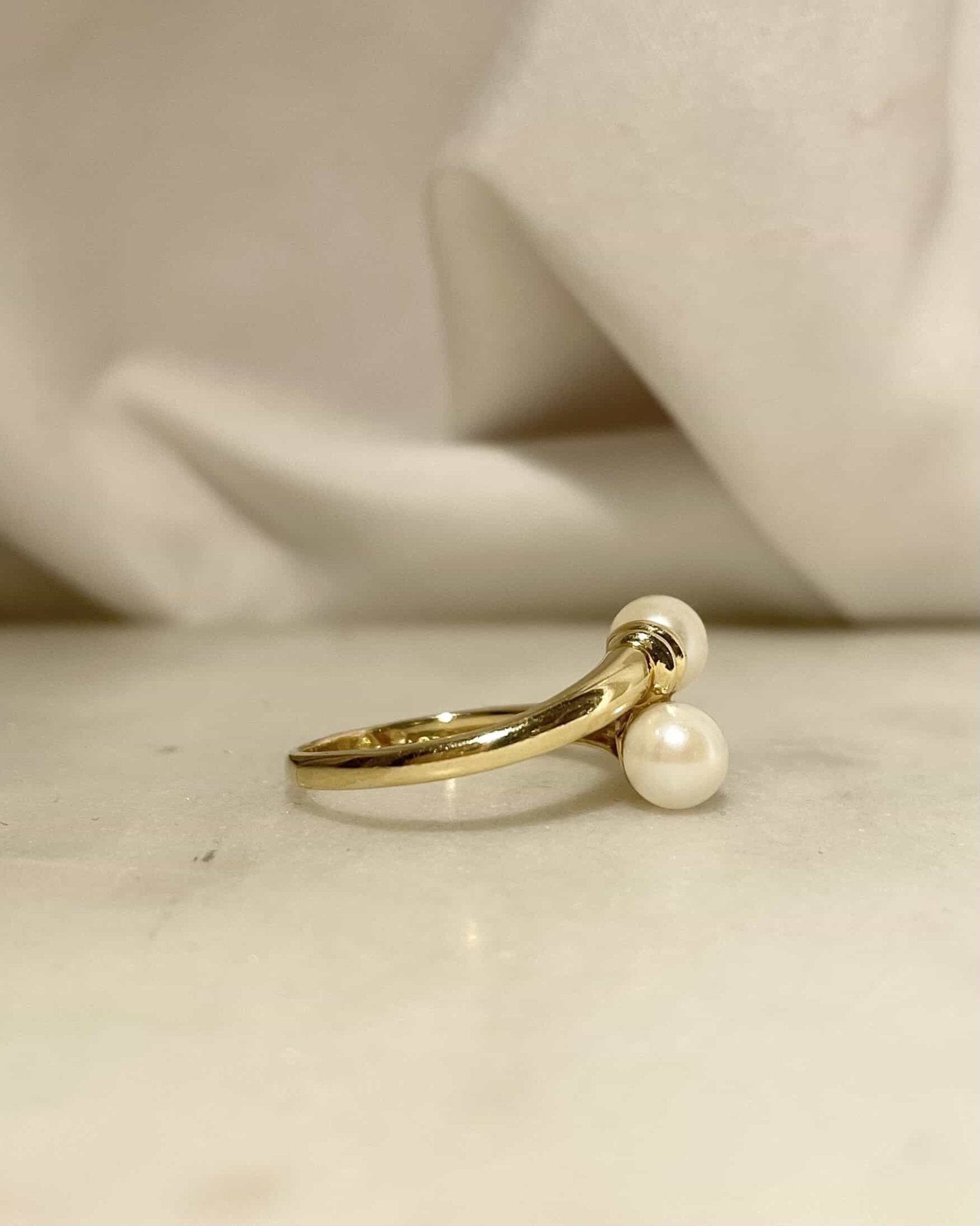 Bague Toi &amp; Moi Perles "Prunelle" - Elliade Paris