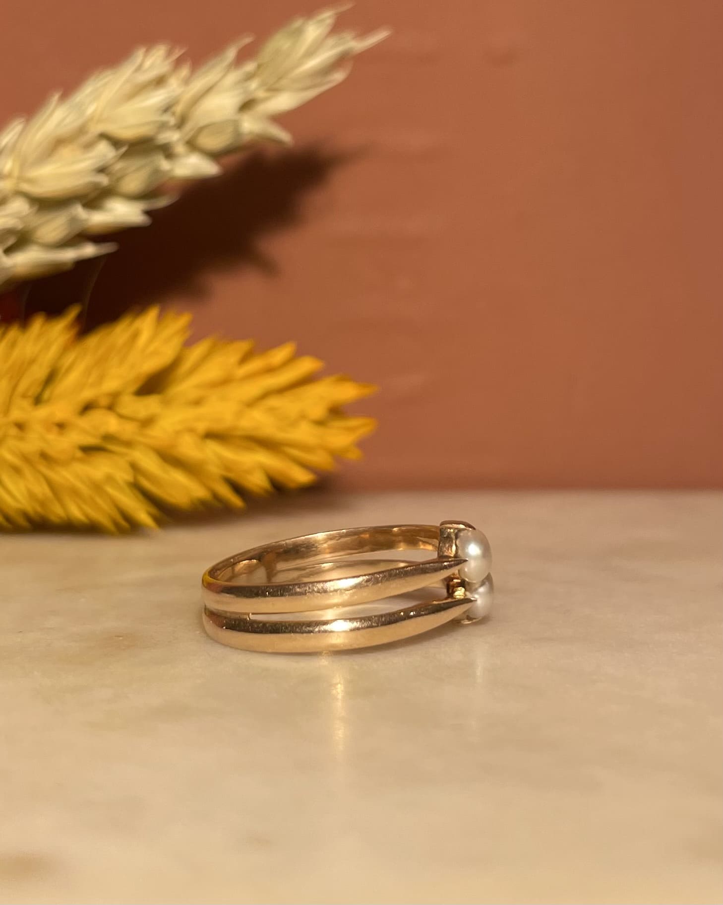 Bague Toi &amp; Moi Perles "Roselia" - Elliade Paris