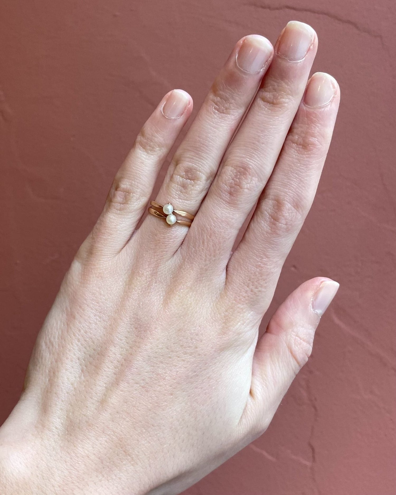 Bague Toi &amp; Moi Perles &quot;Roselia&quot; - Elliade Paris