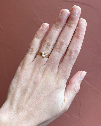 Bague Toi &amp; Moi Perles &quot;Roselia&quot; - Elliade Paris