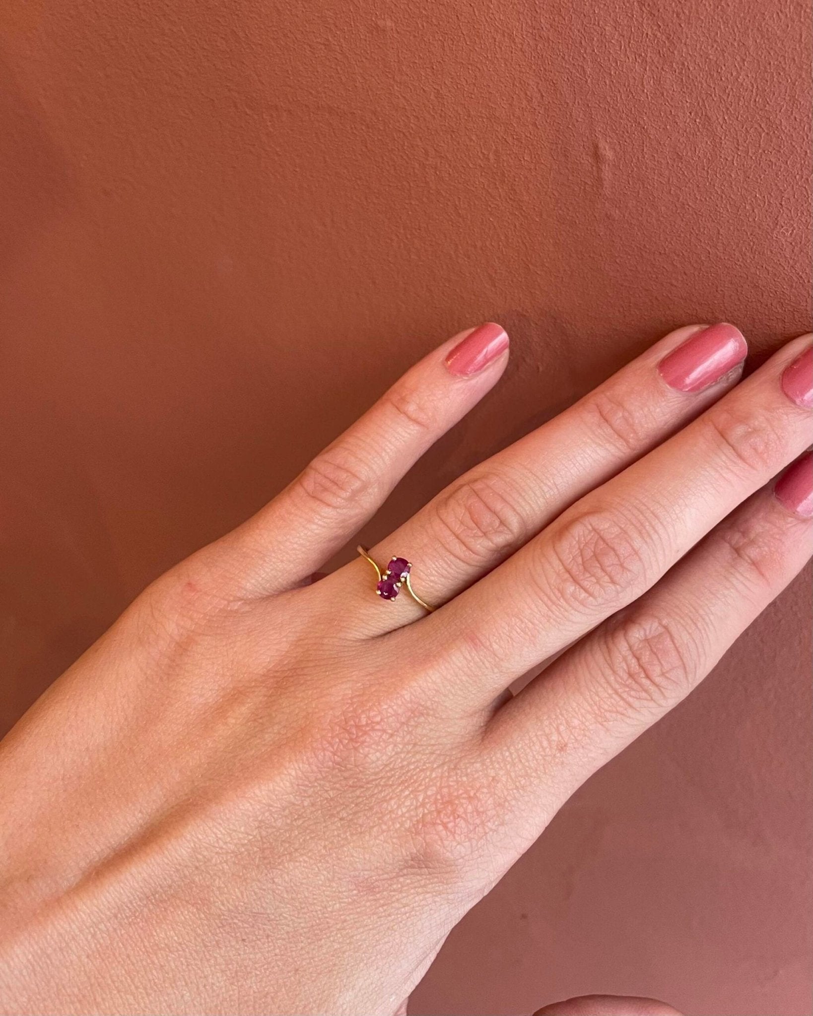 Bague Toi &amp; Moi Rubis "Esther" - Elliade Paris