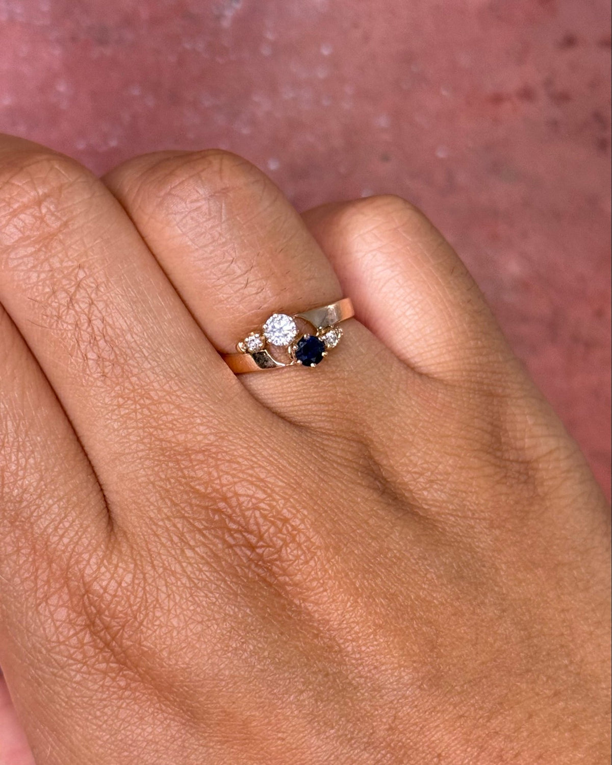 Bague Toi &amp; Moi Saphir &amp; Diamants "Clothilde" - Elliade Paris