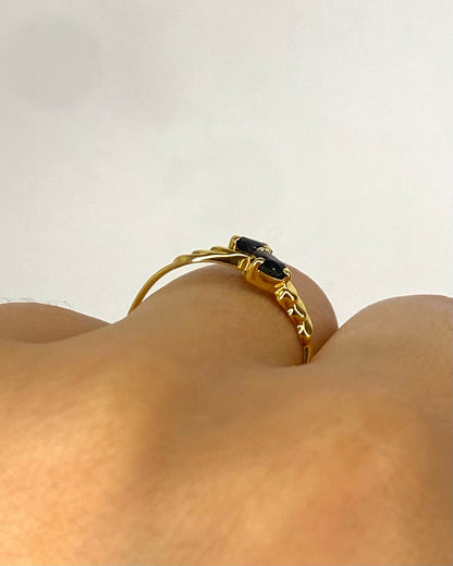 Bague Toi &amp; Moi Saphir "Florianne" - Elliade Paris