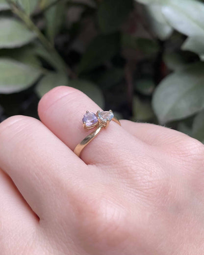 Bague Toi &amp; Moi Topaze et Améthyste &quot;Isolde&quot; - Elliade Paris
