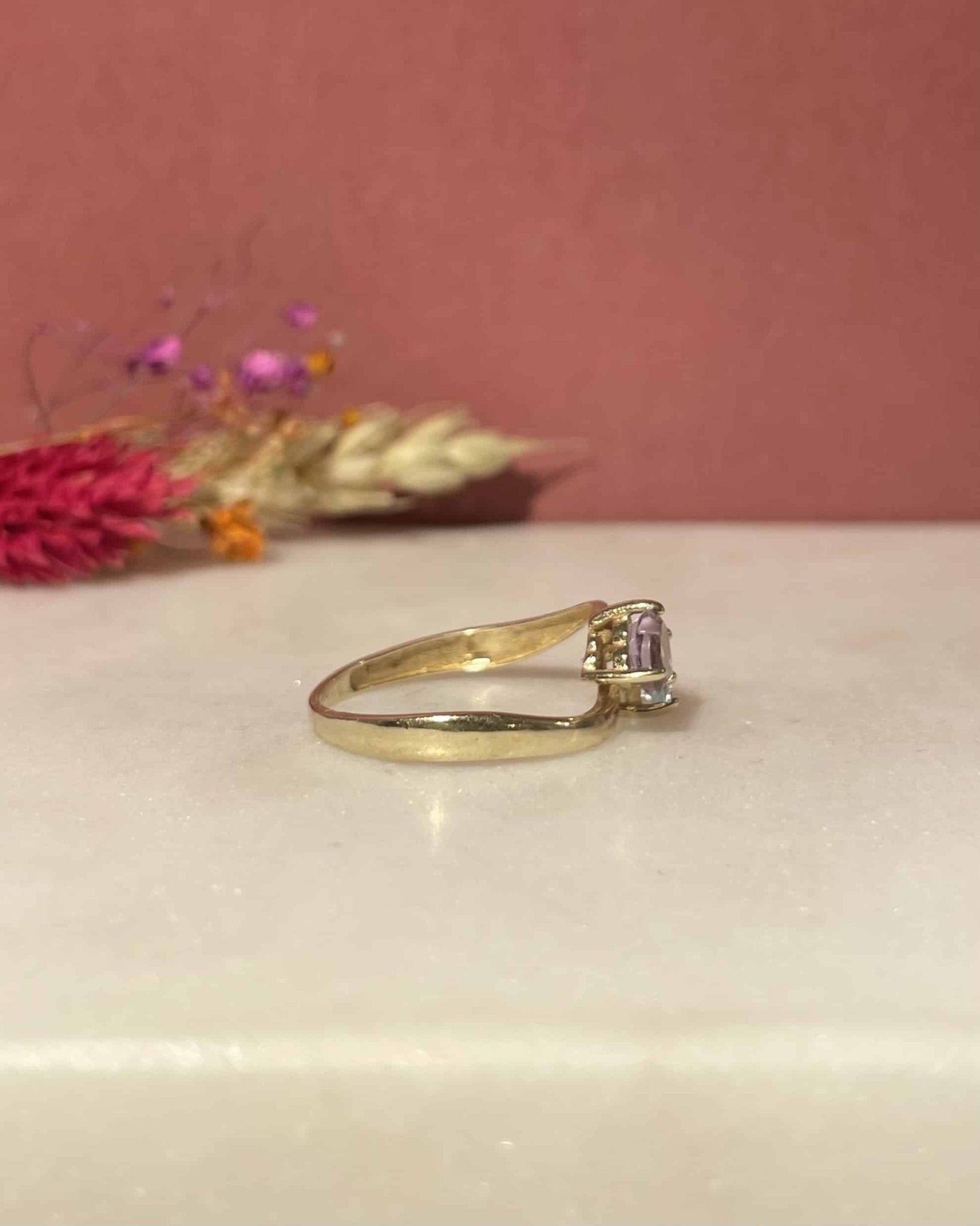 Bague Toi &amp; Moi Topaze et Améthyste &quot;Isolde&quot; - Elliade Paris