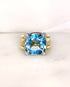 Bague Topaze 8.20 carats, Diamants & Or 11,9g "Nevada " - Elliade Paris