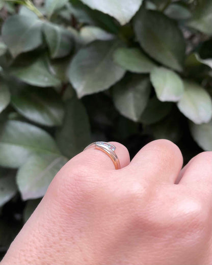 Bague Jonc Pinky Topazes &quot;Irina&quot;